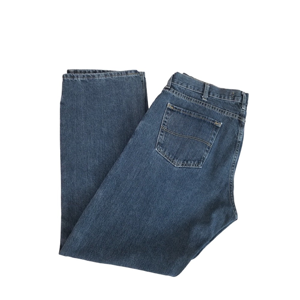 Lee Dungarees Straight Fit Men's Size W38 X L34 Quartz Denim Blue Jeans Cotton - Picture 4 of 12